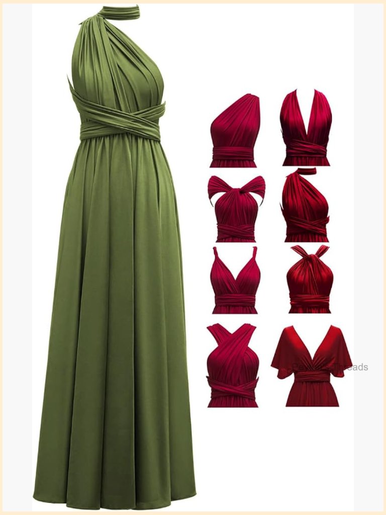 Convertible Infinity Dress With Bandeau For Bridesmaids Formal Maxi